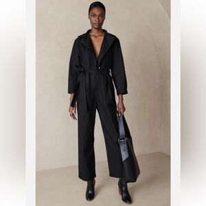 NWT Black Banana Republic Poplin Jumpsuit Size L
